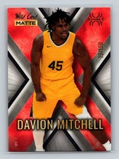 Davion Mitchell 2022 Wild Card Matte #MXP-10 X-Plode White/Red X #/150