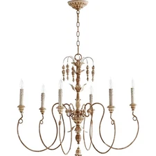Quorum International 6006-6 French Umber Salento 6-Light 1 Tier Chandelier