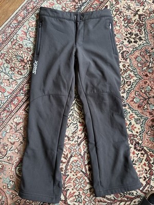 Swix nordic ski pants black junior 6/8 with zip fly, zip lower legs used never