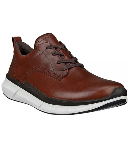 ECCO Men's Biom 2.2 Cognac Brown Leather Plain Toe Sneaker EU 42 Size 8-8.5