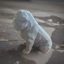 Shar Pei 3D Printed Dog Ornament Home Decor Desk Decoration Office Accessories