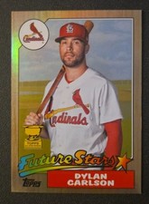 2022 Topps Archives #214 1987 Design Dylan Carlson Cardinals Silver #/99 SP