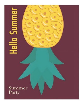 Vibrant Pineapple Summer Party Poster Wall Art Decor Premium Quality