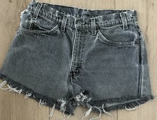 Levi s Women s Vintage Orange Tab Cut-Off Faded Black Shorts Jeans Size 9