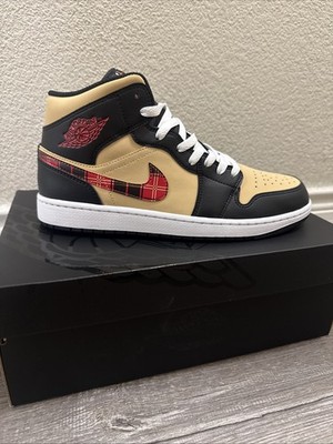 Air Jordan 1 Mid SE Elephant Print Black Grey White DZ5326-001 Men's Size 9.5