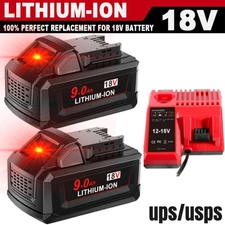 9.0AH For Milwaukee for M18 Lithium  Extended Capacity Battery 48-11-1860