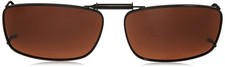 Solar Shield 19 REC Clip On Sunglasses Dioptics Brown 56 Millimeters