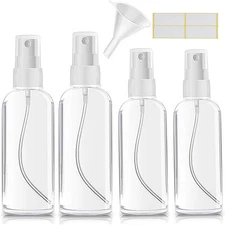 Small Spray Bottle, Clear Empty Mini Travel Plastic Bottle. Premium 