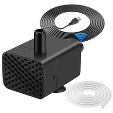 Mini Submersible Pump, Small Fountain Pump with & Sensor (DC 5V USB) for Fish...