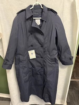 Abrigo azul para todo clima American Apparel nuevo con etiquetas forro extraíble talla 18R para mujer - Imagen 1 de 4