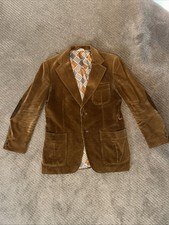 1970S Vintage Corduroy Sport Coat. Decorative Rayon Lining. Great Condition.