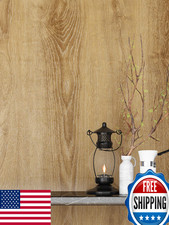FunStick 24" x 200" Brown Wood Grain Contact Paper Wood Peel and Stick Wallpaper