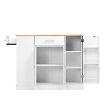 Uimoso 42.36 in Kitchen Island Cart with Storage, Table, and 2 Drawers