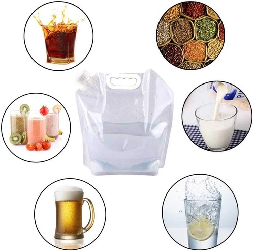 Collapsible Emergency Water Jug Container Bag Freezable BPA Free Plastic Water - Picture 6 of 12