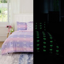 Full Comforter Sets for Boys Girls, Unicorn Glow in The Dark Kids Bedding Set...