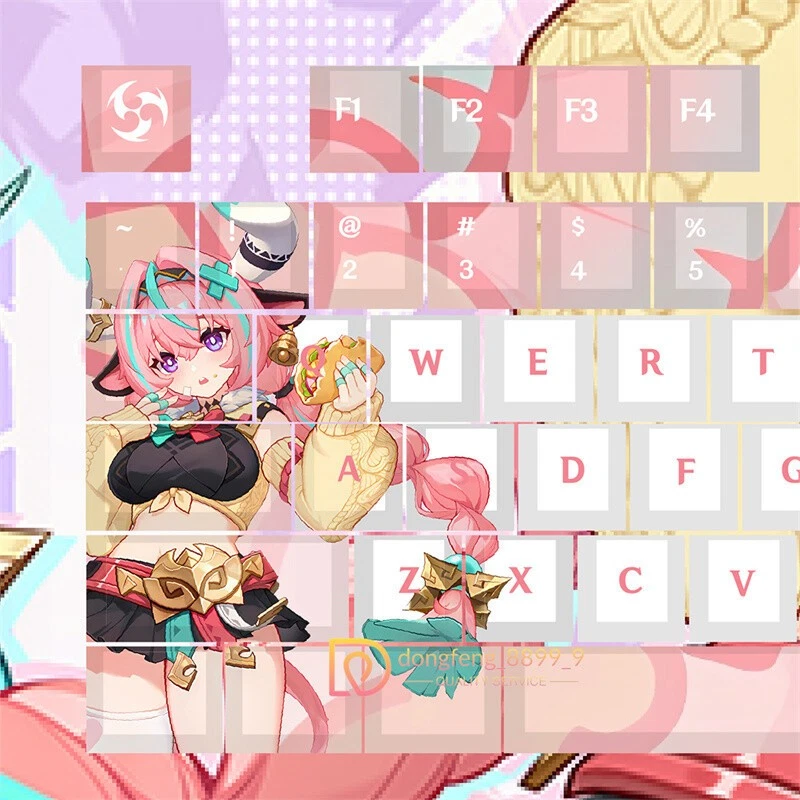 Genshin Impact Varesa Keycap PBT Translucent Cherry MX 118 Keys For Keyboards - Image 2 of 4