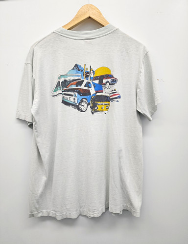 Vans, Vintage 70s ski vans camping Travel Graphic Print Pocket tee Short Sleeve Size L