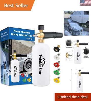 #ad 1L Foam Cannon with 5 Nozzles Ultra Thick Foam for Pressure Washer Enthusiasts $29.99