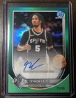 STEPHON CASTLE 2025-26 Bowman Chrome Green Refractor Auto /99 #BCA-SC SA Spurs