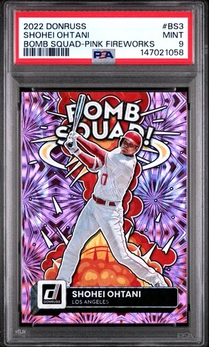Shohei Ohtani 2022 Donruss Bomb Squad #BS3 Bomb Squad-Pink Fireworks PSA 9 MINT