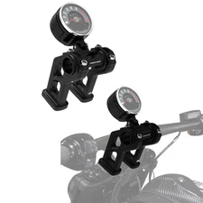 5" Black Risers Clamp 4" Instrument Gauge Bracket for Harley Softail Fat Bob 18+