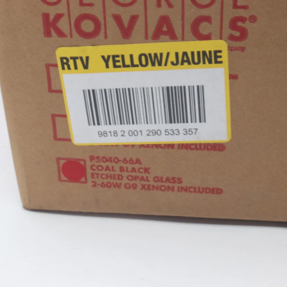 George Kovacs 2-Light Wall Sconce Coal Black 120 Total Watts 13.25" H x 4.75" W - Image 2 of 4