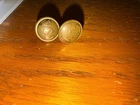 Civil war Confederate CSA brass kepi buttons Waterbury (set of 2) MADE IN USA