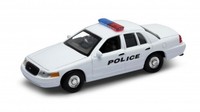 Welly 1999 Ford Crown Victoria Police Weiß MaßStab 1:34 1:39 Auto 49762PF
