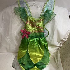 Disney TinkerBell Halloween Costume Girls Toddler 3/4 with Wings - EUC