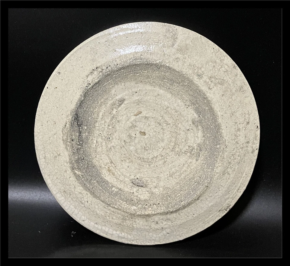 Plato de cerámica linterna antigua del período Edo Japón Andon-Abrasara Foto 4 de 4