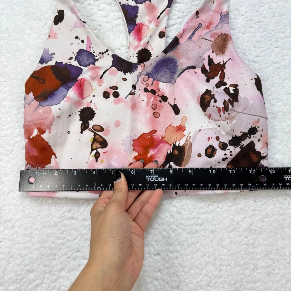 Sujetador deportivo Zella para mujer pequeño estampado de acuarela espalda deportiva ropa deportiva Foto 2 de 4