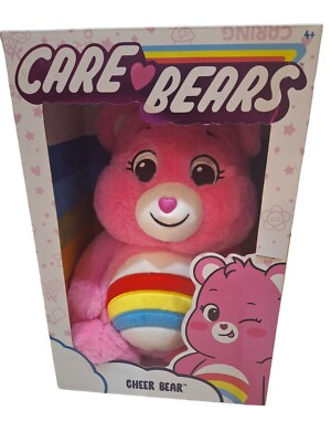 Care Bears 2021 14'' CHEER BEAR 14'' Pink Plush Bear - Here to Cheer - NEW