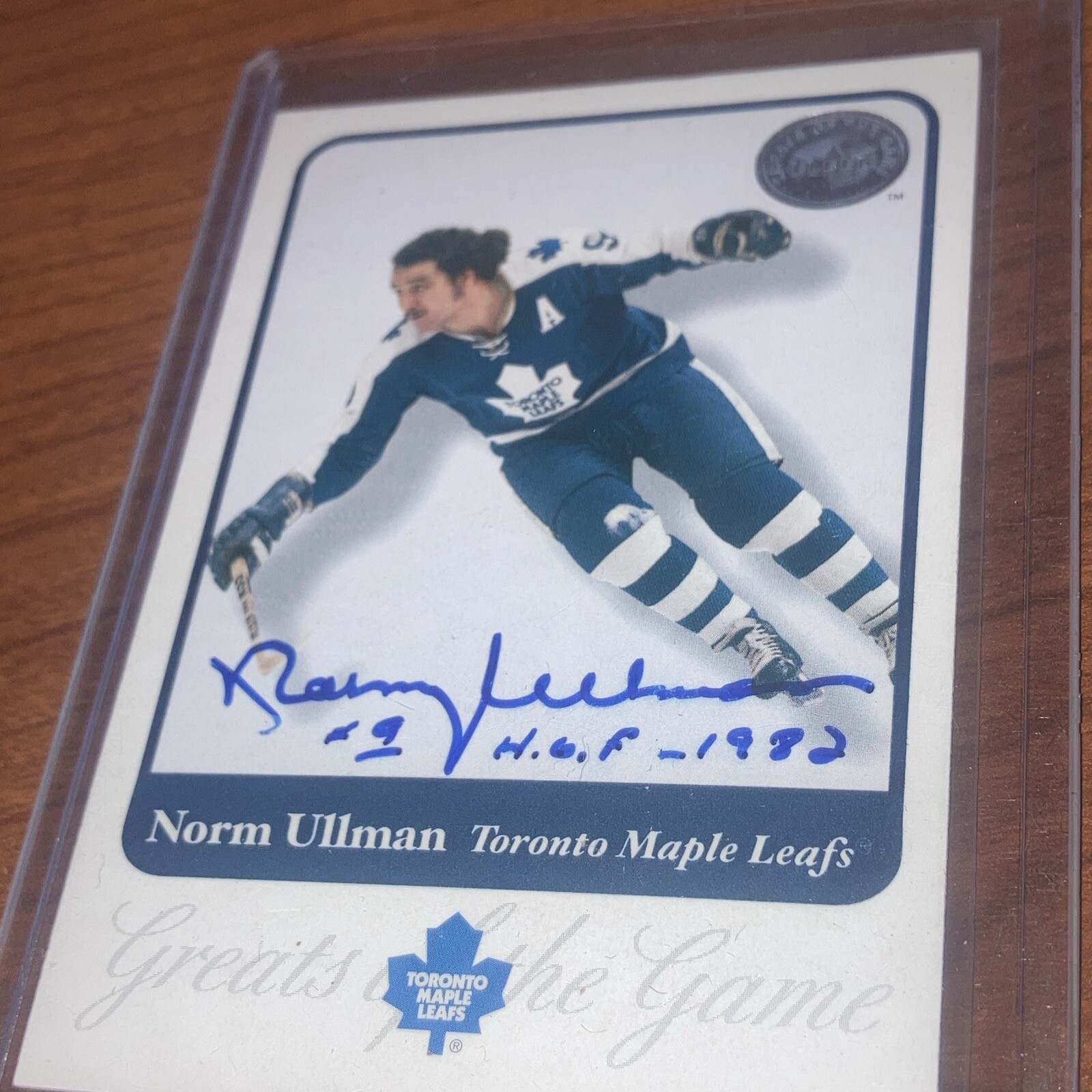 2001 Fleer Greats of the Game Autograph 43 Norm Ullman Auto Signed