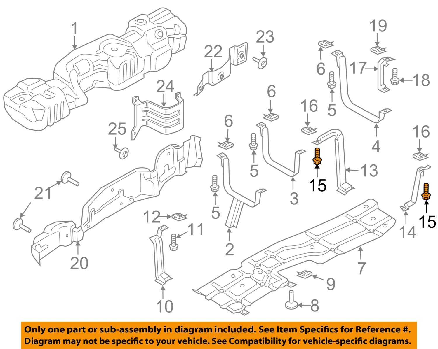 FORD OEM 13-22 Escape Fuel System Components-Rear Bracket Bolt W718912S439