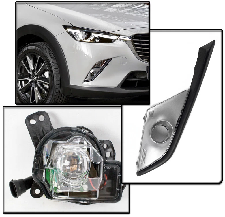 BUMPER DRIVING LED FOG LIGHTS LAMP KIT W/BEZEL+HARNESS FOR 16-18 MAZDA CX-3 CX3 - Изображение 2 из 4