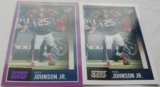 Duke Johnson Jr. TEXANS 2020 SCORE PURPLE RETAIL HANGER BOX ONLY & Base #88