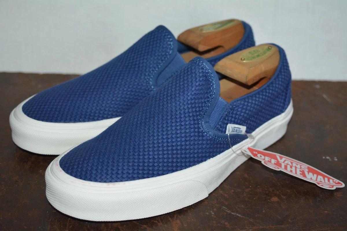 Woven check slip on vans 2025