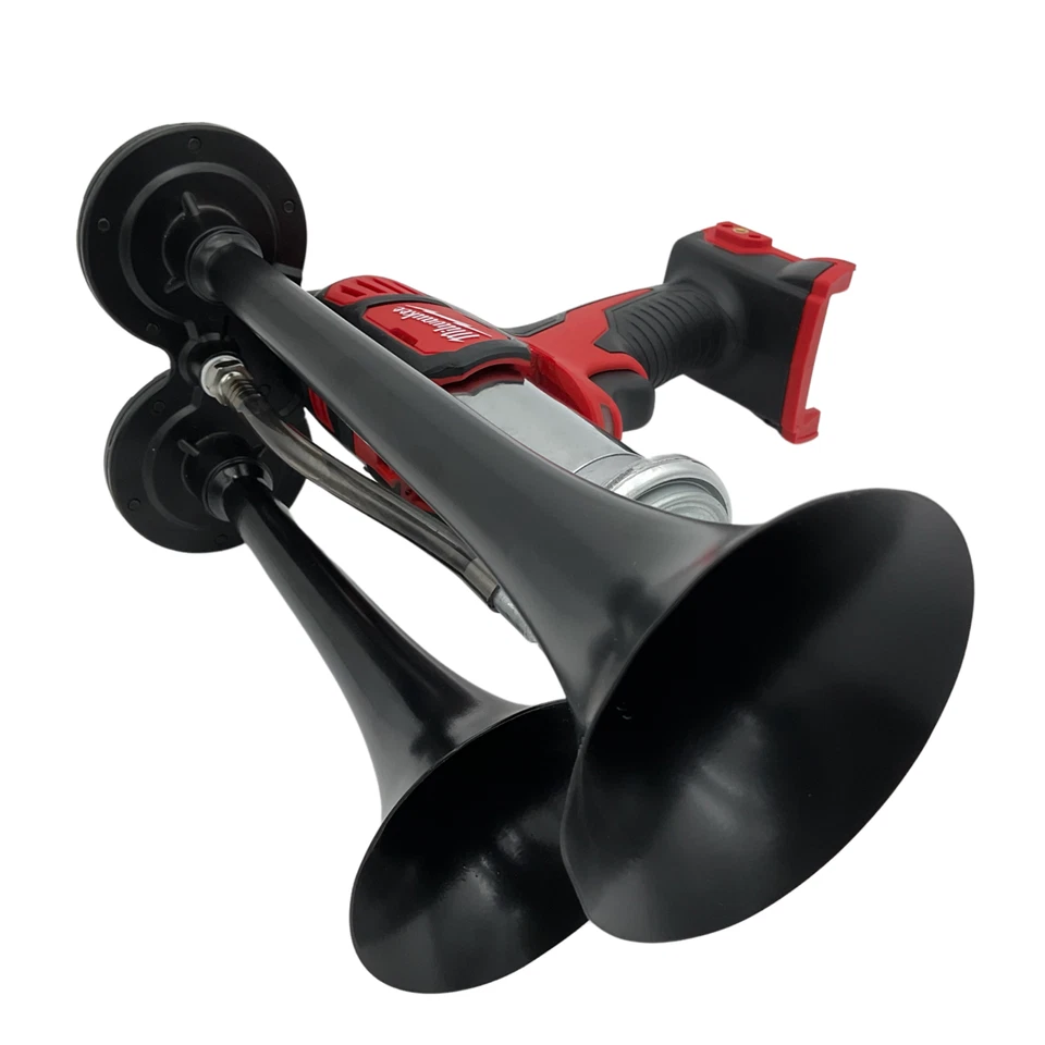 Para Milwaukee 18V Taladro Tren Bocina de Aire Doble Negro Trompetas de Aire Doble Fuerte BONO Foto 2 de 4
