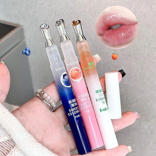 Crystal Peach Lip Oil Transparent Hydrating Clear Fruit Jelly Mirror Water - Picture 22 of 27