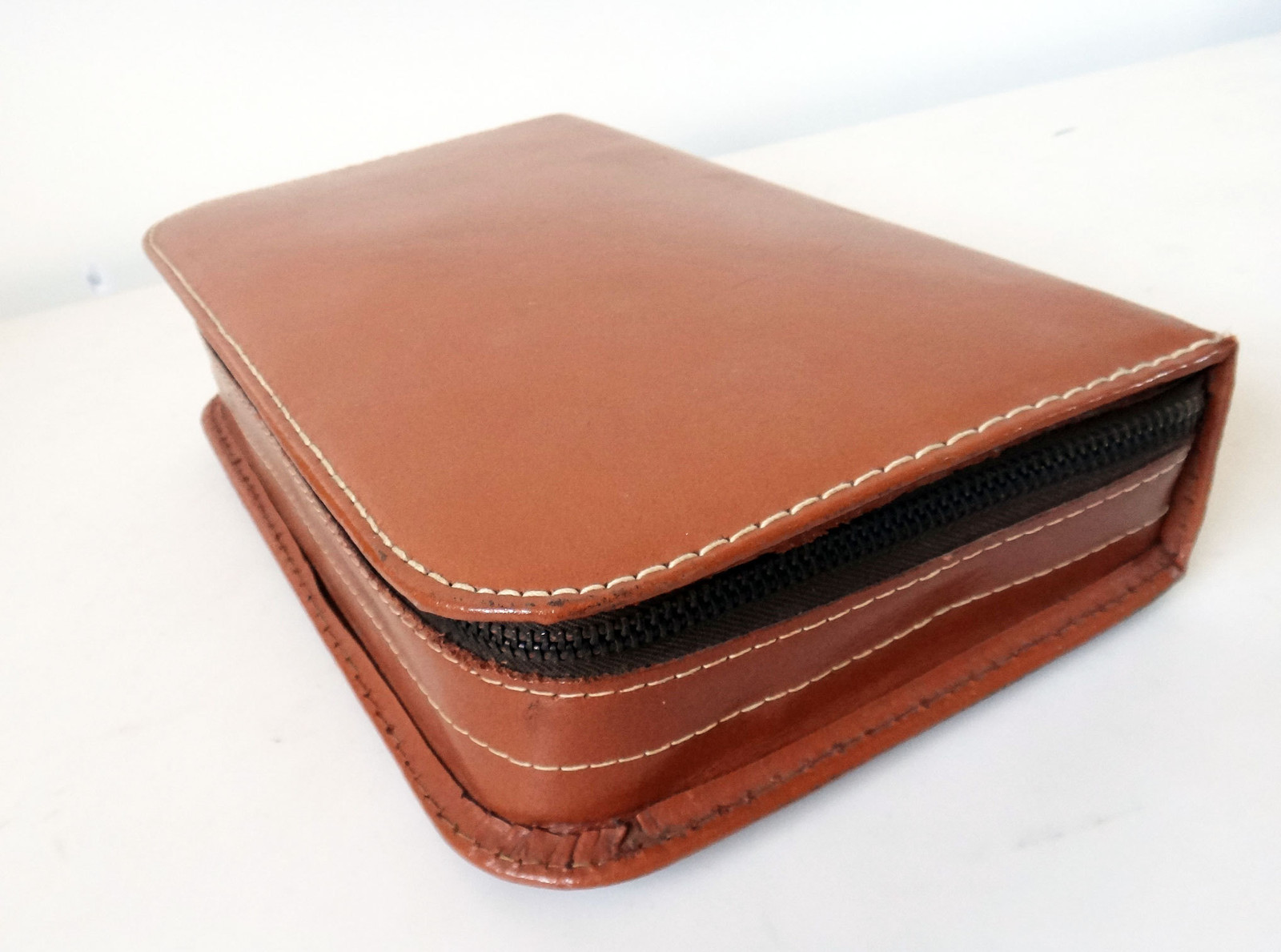 Vtg Leather Toiletry 50s case Sovereign cufflink jewelry hard case shaving kit