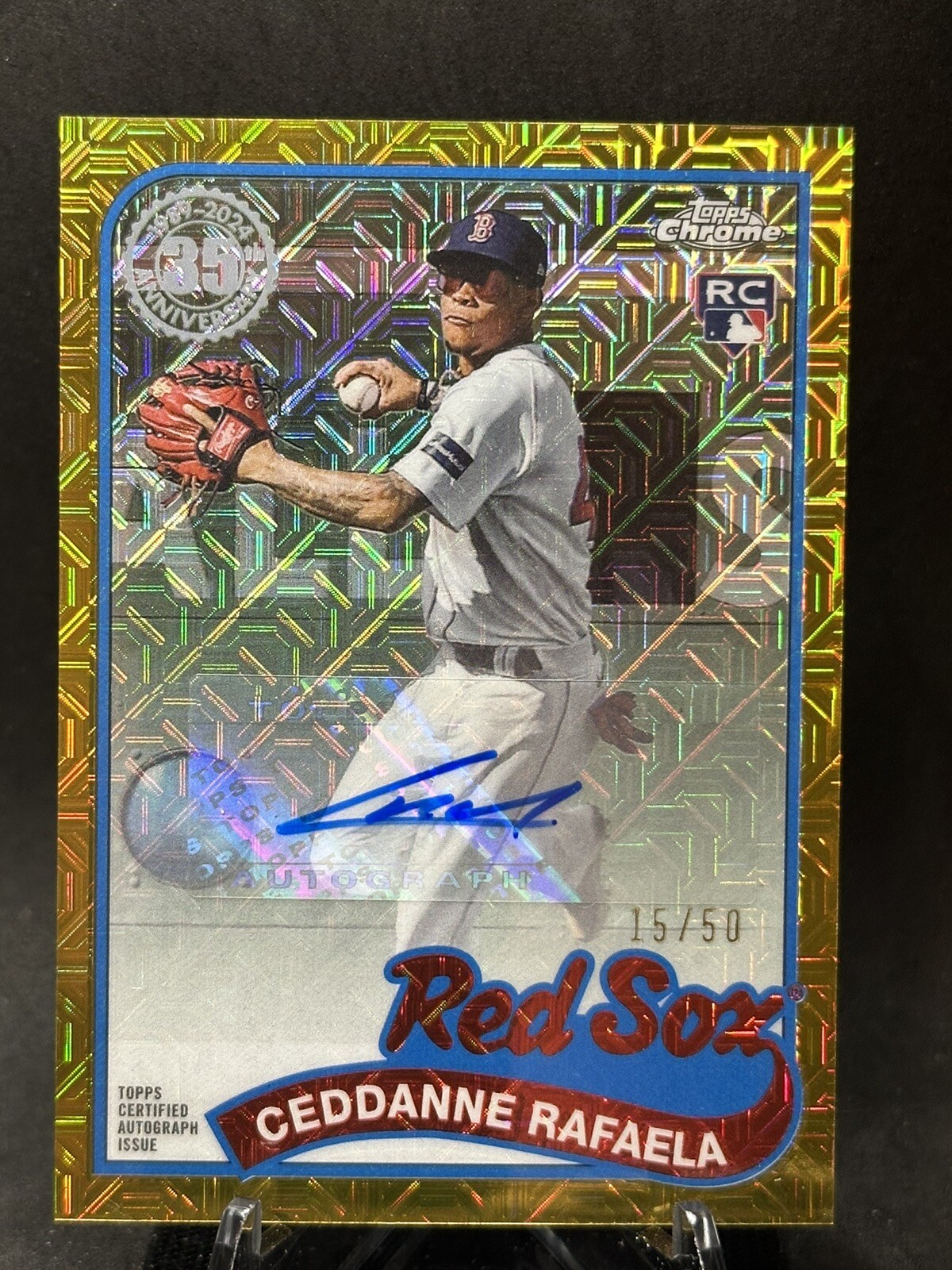 2024 Topps Series 2 - Ceddanne Rafaela Silver Pack Mojo Gold Auto /50 Red Sox