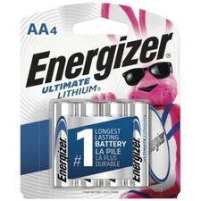 Energizer L91 AA 4 Pack Ultimate Lithium Batteries, FRESH BATTERIES 