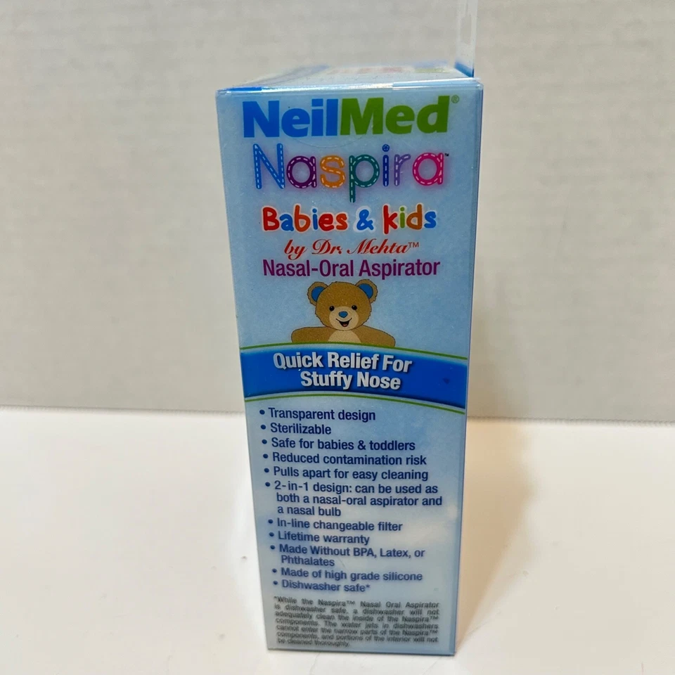 NeilMed Naspira Oral Aspirator Babies and Kids Stuffy Nose Relief New Sealed - Image 2 of 4
