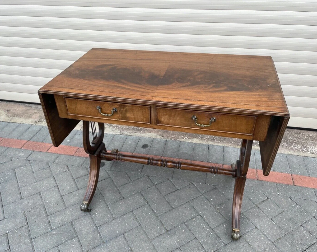 An Antique Mahogany Hall Console Table With wings. eBay