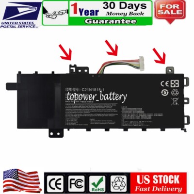 C21N1818-1 Battery for ASUS VivoBook 15 X512JP X512DK X512FA X512FB K512FA 7.7V