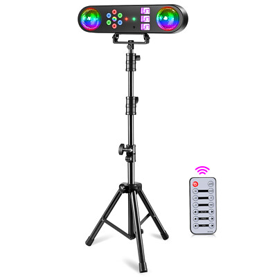 DJ Party Par Bühnenlicht mit Ständer Mobile T-Bar Stativ RGB Disco Lichteffekt