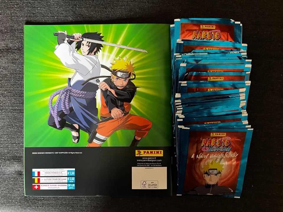 LOT PANINI 50 POCHETTES PACKETS + ALBUM NARUTO SHIPPUDEN NOUVEU DEPART 2023 - Photo 2/2
