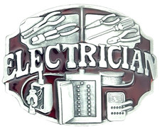 Electrician Electric Tools Enameled Large Belt Buckle New