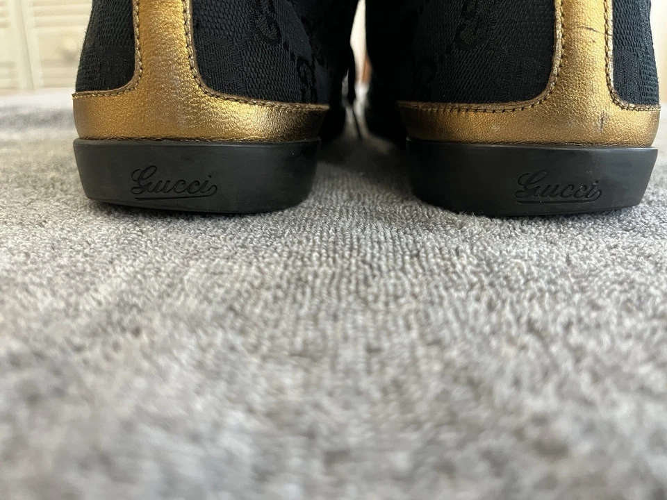 Gucci, Zapatilla Alta, Talla 38, Monograma Estampado Guccisima Algodón Lona, Foto 4 de 4