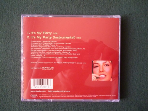 THALIA - IT'S MY PARTY - CD SINGLE - EMI MUSIC 2001 LIKE NEW. - Picture 2 of 3